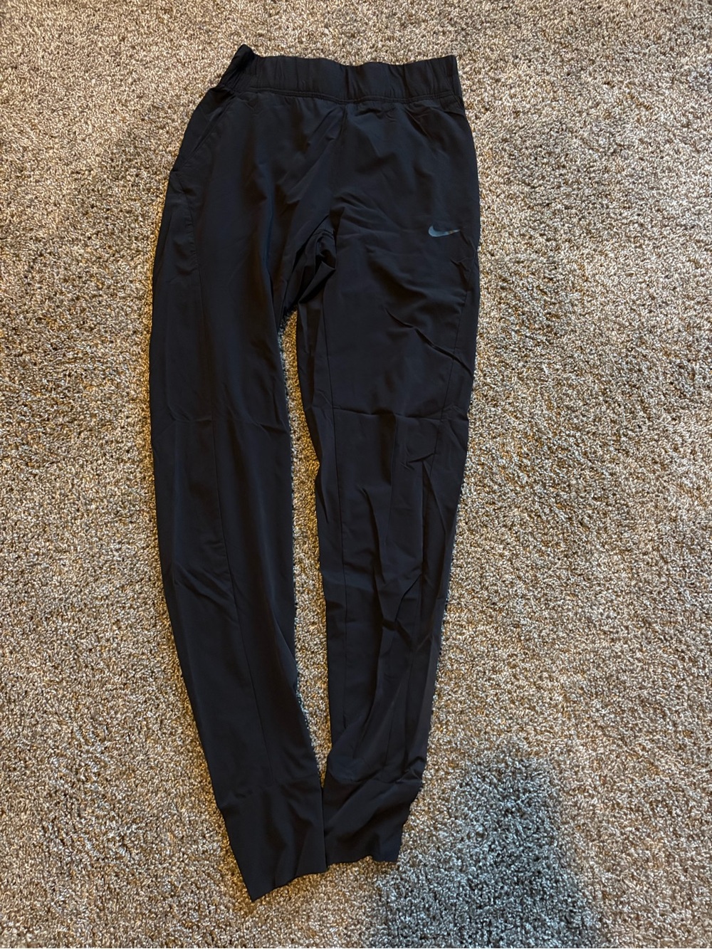 Nike Black Athletic Joggers with Swoosh Logo